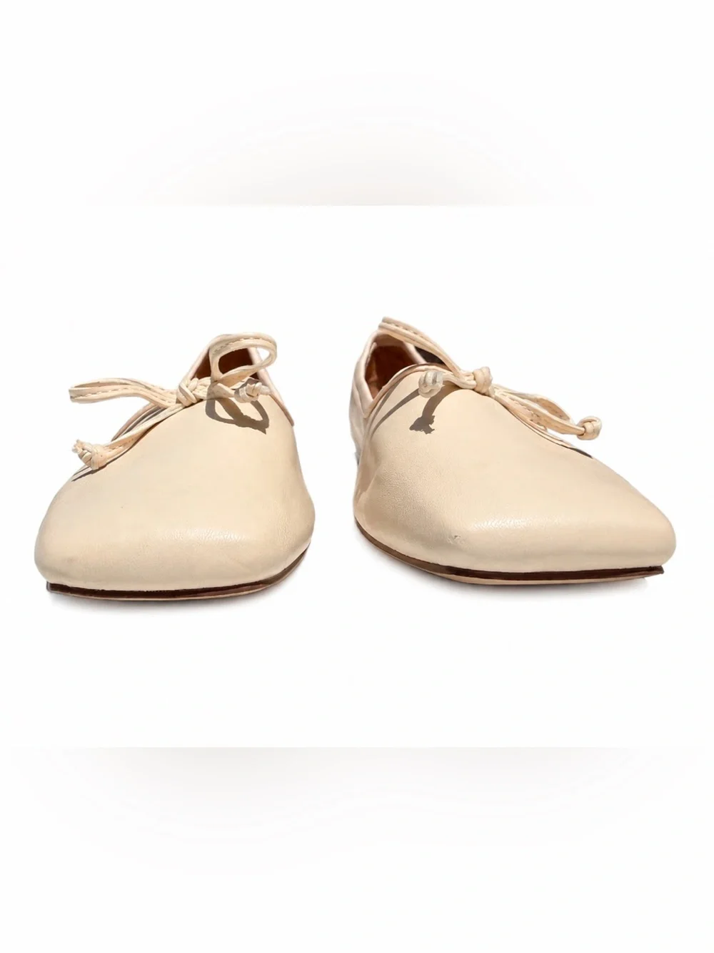 Circus by Sam Edelman Beige Cream Square Toe Ballet Flats with Bow Size 10 - Picture 7 of 11